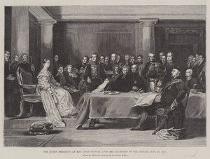 La reine présidant son premier conseil lors de son accession au trône, 20 juin 1887 - David Wilkie